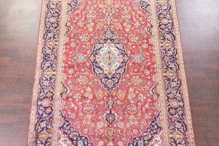 Vintage 6x10 Persian Red Rug Hand - Knotted Traditional Floral Oriental Wool Rug 3