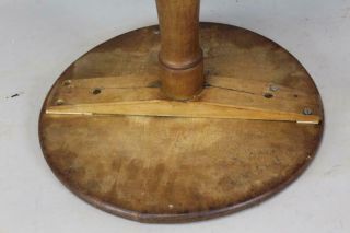 FINE 18TH C CT COUNTRY QUEEN ANNE MAPLE CANDLESTAND IN OLD DRY SURFACE & PATINA 11