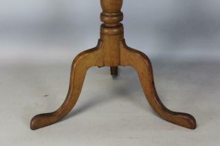 FINE 18TH C CT COUNTRY QUEEN ANNE MAPLE CANDLESTAND IN OLD DRY SURFACE & PATINA 3