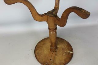 FINE 18TH C CT COUNTRY QUEEN ANNE MAPLE CANDLESTAND IN OLD DRY SURFACE & PATINA 9