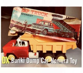 Nomura Tin Toy Blik Japan Dump Truck Car Vintage Rare Tn Retro Chevrolet Mini