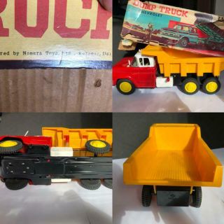 Nomura Tin Toy Blik Japan Dump Truck Car Vintage Rare TN Retro Chevrolet Mini 8