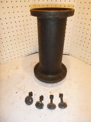 Vintage Theo A Kochs Barber Chair Base post sleeve Hydraulic 8