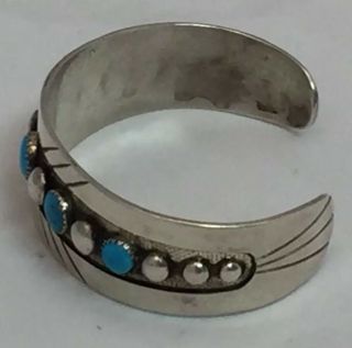 Gem Turquoise Sterling Silver Cuff Bracelet by Frank Patania Sr Thunderbird Shop 2