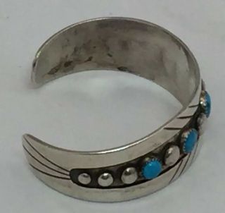 Gem Turquoise Sterling Silver Cuff Bracelet by Frank Patania Sr Thunderbird Shop 3