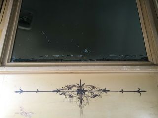 Eastlake Victorian Hand Painted Step Down Dresser Chest of Drawers Vanity Mirror 4
