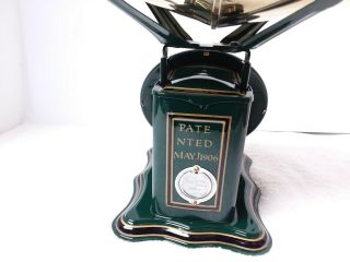FULLY RESTORED ANTIQUE FACE CANDY SCALE W/ BRASS PAN. 5