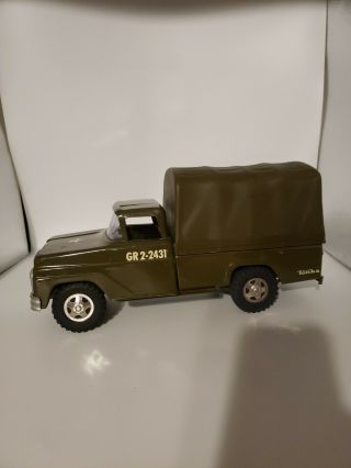 1964 Tonka Army Truck With Canopy.  Vgc Hard To Find In This