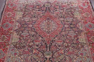 Antique 10 ' x12 ' DYNASTY Kashmar Oriental Area Rug FADED Hand - Knotted Pictorial 4