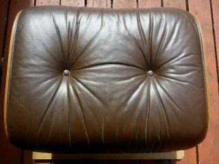 Vintage Herman Miller Eames Rosewood Brown Leather Lounge Chair Ottoman 670 671