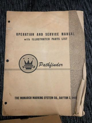 Monarch Marking System Pathfinder Ticket Maker Vintage Antique 8
