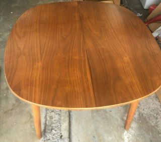 Mid Century Modern Teak Expandable Dining Table,  1960 ' s,  with 2 Leaves 8