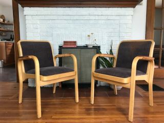 Vintage Alvar Aalto Artek Model 45 Mid Century Chairs