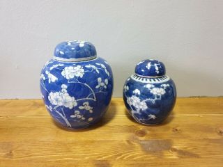 Two Quality Chinese 19th Century Jar / Tea Caddy Kangxi Mark