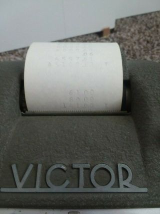 Vintage Victor 6 Row Hand Crank Adding Maching - - 5