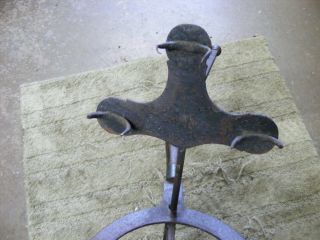 Circa 1700 ' s Hearth Bird Roaster Large,  BEST COLONIAL IRON EXAMPLE 4