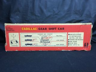 Ultra Rare Vintage Bandai Cadillac Gear Shift Car Tin Toy Japan Large 10