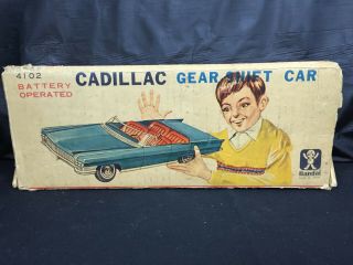 Ultra Rare Vintage Bandai Cadillac Gear Shift Car Tin Toy Japan Large 9