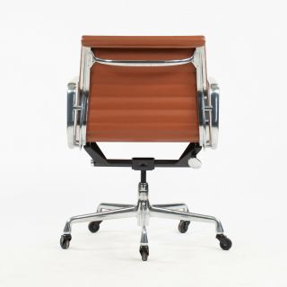 Eames Herman Miller Low Aluminum Group Executive Desk Chairs Cognac Leather 2010 6