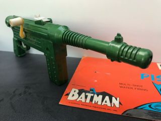 Vintage 1966 BATMAN ' Tommy Gun ' toy pistol,  Lincoln Hong Kong plastic,  ABC tele 5