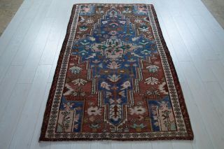 7.  15×3.  83ft Antique Rug,  Hand Knotted Caucasian Vintage Rug,  Tribal Rug