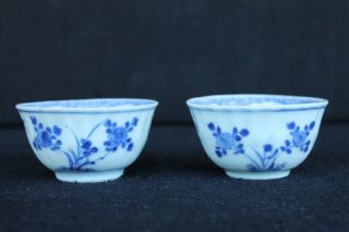 Two Teabowls Kangxi Period Chinese Export