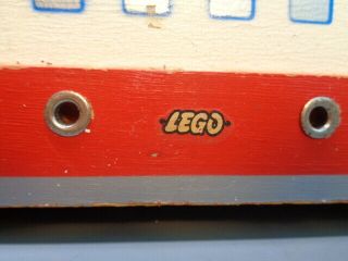 LEGO DENMARK VINTAGE 1950 ' S WOOD FERRY BOAT ULTRA RARE ITEM VERY GOOD COND. 8