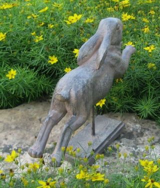 BUNNY Sculpture Weather vane Style Primitive Home French Country Farmhouse Decor 2