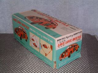 TAIYO VINTAGE,  TIN VOLKSWAGEN LOVE LOVE BEETLE W/ORIGINAL BOX VW 10