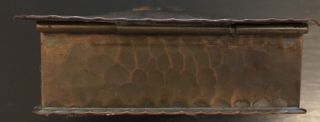 Antique Signed Roycroft Small Hammered Copper Box - 6