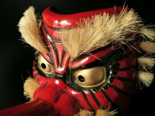 Japanese Handmade TENGU mask noh kyougen kagura demon mask bugaku 5