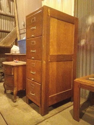 Antique Library Bureau File Cabinet