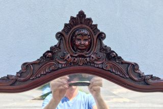 R J Horner Victorian Carved Cheval Mirror.  Mahogany Circa 1890s. 4