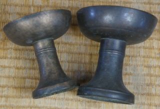 Antique Japan Buddhist Temple Offering Vase 1800s Bronze Tools Instrument