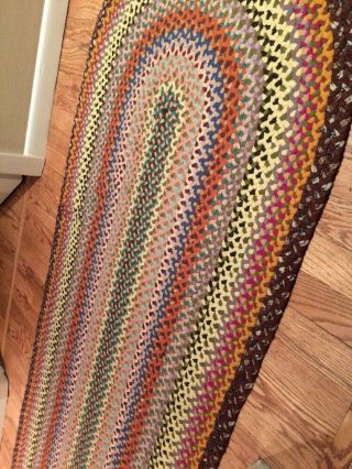 vintage antique braided rug 5