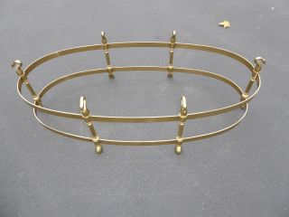 Vintage French Provincial Brass & Swan Oval Cocktail Coffee Table Beveled Glass 10