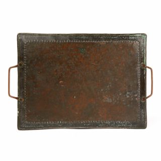 JOHN PEARSON ARTS & CRAFTS HAMMERED COPPER TRAY C.  1900 2