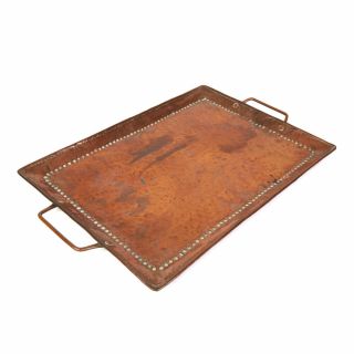 JOHN PEARSON ARTS & CRAFTS HAMMERED COPPER TRAY C.  1900 4