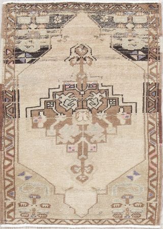 One - Of - A - Kind Geometric Muted Oushak Turkish Hand - Knotted 2 