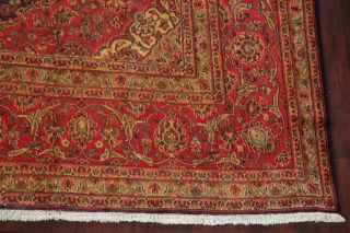 ANTIQUE 9x12 Traditional Floral Oriental Area RUG Hand - Knotted Navy Blue RUBY 5