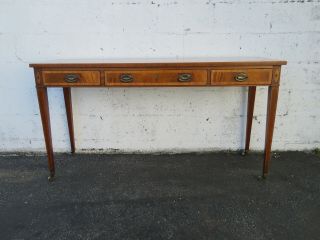 Mahogany Inlay Vintage Library Vanity Console Table Server 9672 10