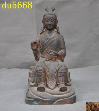 10 " Antiques Old China Bronze Buddhism Kwan - Yin Guanyin Bodhisattva Buddha Statue