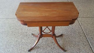 Swivel Top Game Table Duncan Phyfe Style - Vintage