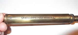 RARE Vintage Brass Hanging Spring Scale ' Chatillon - N.  Y.  - U.  S.  A - Model In 10 5