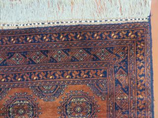 4 ' X6 ' Vintage Handmade Afghan Turkoman Bokhara Balouch Woven Wool Rug Brick Red 7