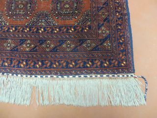 4 ' X6 ' Vintage Handmade Afghan Turkoman Bokhara Balouch Woven Wool Rug Brick Red 9
