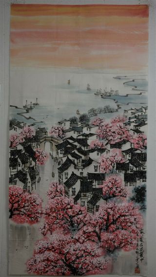 Stunning Large Chinese Painting Signed Master Song Wenzhi P1783