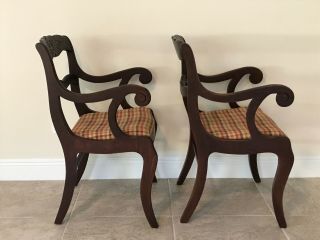 John M.  Smyth Co.  Duncan Phyfe Roseback Mahogany Dining Room Arm Chair Furniture 3