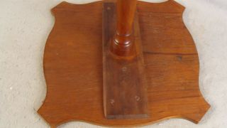 Antique 18C Queen Anne Inlaid Mahogany Pad Foot Candlestand 8