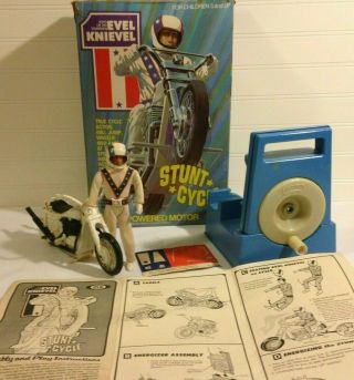 Evel Knievel Stunt Cycle With Box Vintage Ideal 1975 Classic Toy
